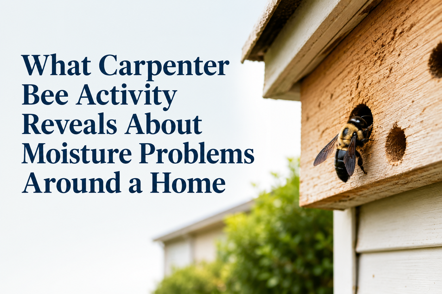 What Carpenter Bee Activity Reveals About Moisture Problems Around a Home