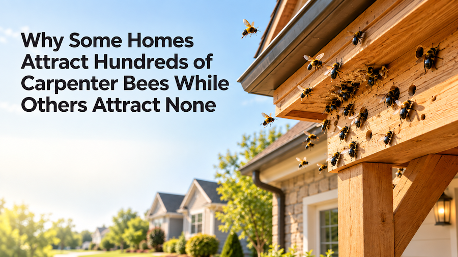 Why Some Homes Attract Hundreds of Carpenter Bees While Others Attract None